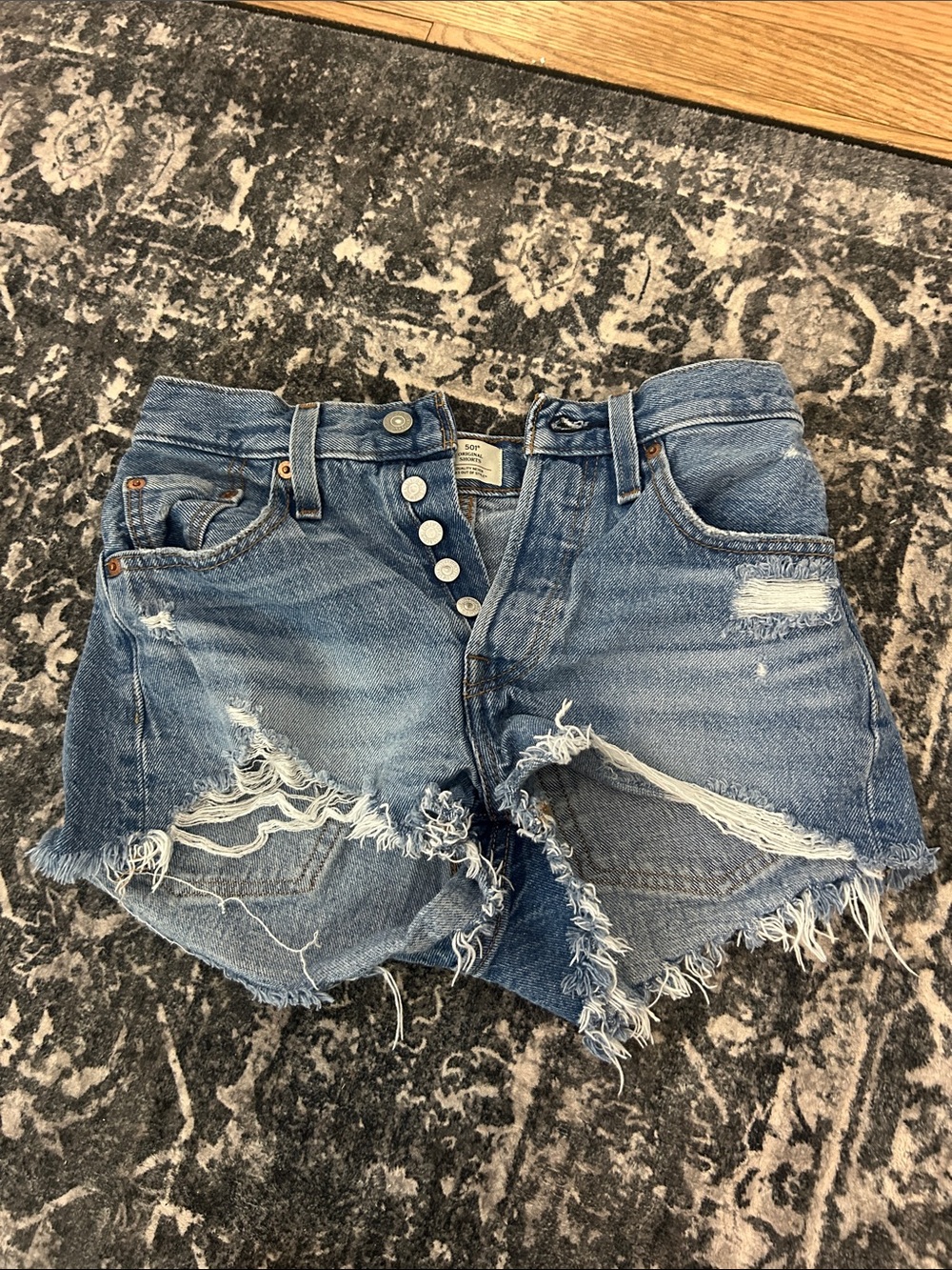 Levi’s Distressed Blue Denim Women's Shorts